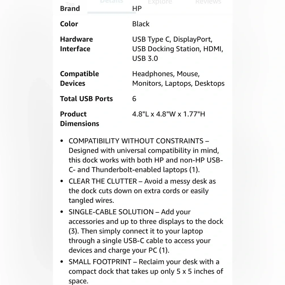 HP USB-C Dock G5-11-in-1 Adapter for Both USB-C and Thunderbolt-Enabled